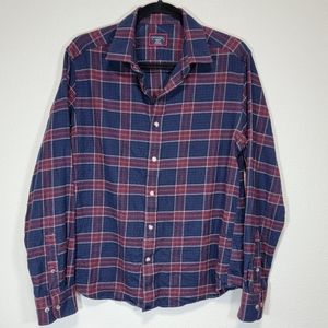 Untuckit slim fit plaid cotton flannel